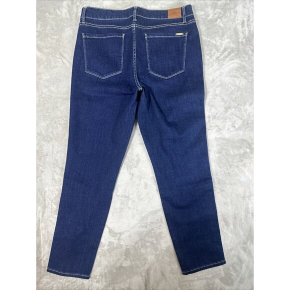 Women’s Tommy Hilfiger Denim Jeans Tribeca Skinny Dark Wash Side Stripes Size 12 - Picture 11 of 15